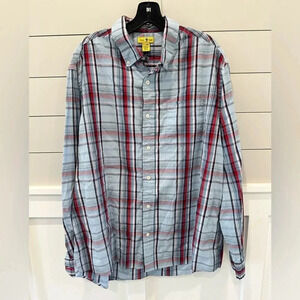 🦆 Duck Head Mens XLARGE Plaid Long Sleeve Button Down Dress Shirt 100% Cotton 🦆